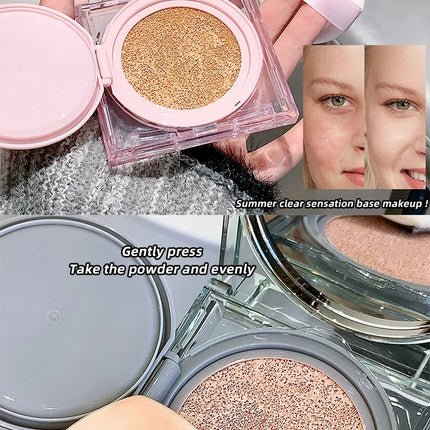 Gege Bear Moisturizing Air Cushion Cream Light Natural Clear Liquid Foundation Brightens Skin Tone Air Cushion BB Cream