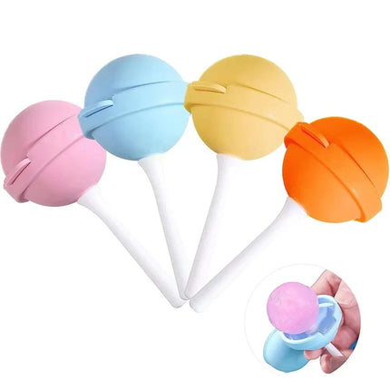 Quality Mini Silicone Ice Molds Reusable DIY Ice Pop Mold with Removable Lids Lollipop Ice Maker Party