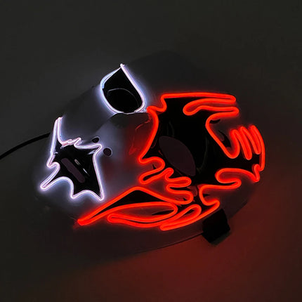 shuffle dance mask luminous purge Mask devil glowing Masquerade Cosplay Mask for Halloween horror haunted house props