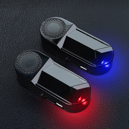 1pcs LED Car Fake Security Light Solar Powered Simulated Alarm Wireless Warning Anti-Theft Lamp With Air Freshener Function New
