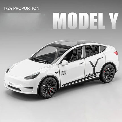 1:24 Model X Model Y Model 3 Alloy Die Cast Toy Car Model Sound and Light Children's Toy Collectibles Birthday gifts