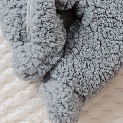 Baby Autumn Winter Plush Crawling Suit Cartoon Bull Design Soft Warm Cloud-like Wrap Sensation for Babies