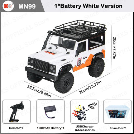 MN MN99S MN78 MN98 MN99 D90 1/12 RC Car 2.4G Remote Control 4X4 Off Road LED Light 4WD Climbing RC Truck Toy Car Gift for Boy