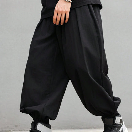 plus Size Men's Casual Trendy Long Pants Loose Fit for Daily Outings And Outdoor Sports