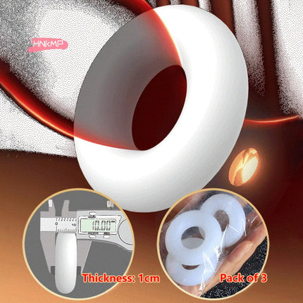 3Pcs Lasting Erection Penis Ring Male Delayed Ejaculation Scrotum TPE Reusable Cock Rings Testis Restraint Sex Toys For Men