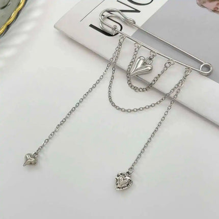 PuRui Trend Creative Silver Color Tassel Pendant Anklet Chain Women Paperclip Foot Ankle Chain with High Heels Accessory Jewelry