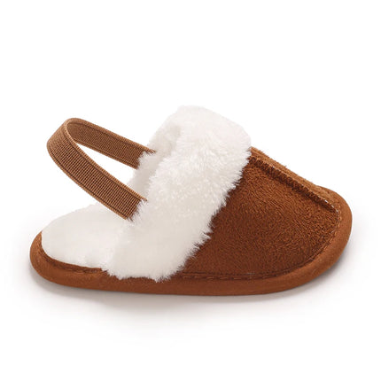 Newborn to 18 Months Children's Woolen Cotton Slippers Soft Soled Warm Baby Casual Shoes Cozy Footwear for Infants