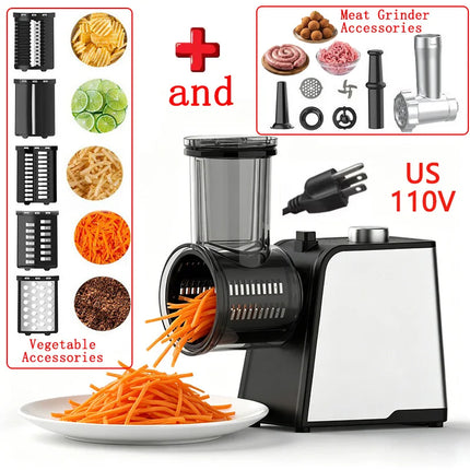 Multifunctional S6B Commercial Electric Food Processor Meat Grinder Sausage Stuffer Vegetable Cutter Slicer Shredder for Kitchen