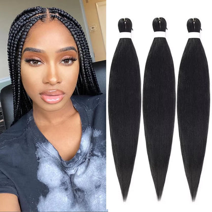 Pre Stretched Braiding hair Soft Yaki Synthetic Crochet Hair Jumbo Easy Braids Extension EZ  Hair Bundle