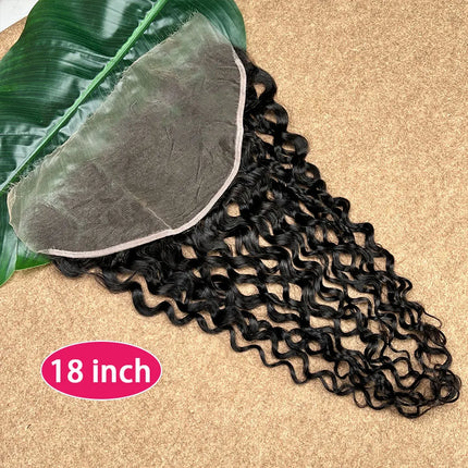 13x6 Real HD Frontal Water Wave 13x4 Frontal Melt Skins Invisible Lace Frontal 100% Raw Human Hair 1B Natural Black