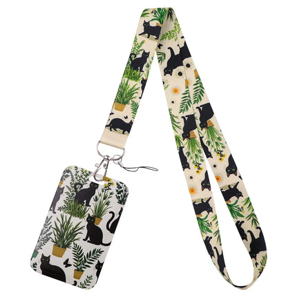 Cute Cartoon Cat Duck Neck Strap Lanyards For Keychain ID Credit Card Pass Animal Hang Rope Cell Phone Charm Accessories