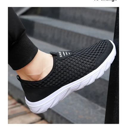 YRZL Lightweight Men Casual Shoes Breathable Slip on Male Casual Sneakers Anti-slip Men's Flats Outdoor Walking Shoes Size 39-46