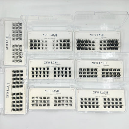 Nuo Cluster Eyelash Thin Band Natural Look Wholesale Diy Pre-cut Lash Extensions Super Soft Segment Lash Clusters Private Label