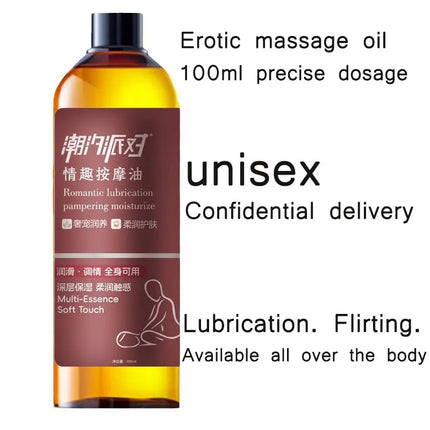Flirting Available All Over The Body Party Erotic Massage Oil 100ml Moisturizing, Gentle and Lubricating Adult Products Sex Toys