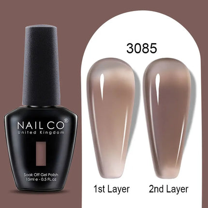 NAILCO Winter Series Color Gel Nail Polish 15ML Semi Permanent Soak Off Gel Varnishes Super Texture Gorgeous Nail Manicure Art