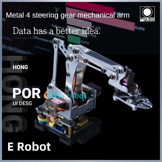 MG90S 4 DOF Robot Arm with Metal Servo MeArm for Arduino Robotics Arm DIY Kit APP Control Mechanical Claw Clamp Programmable Kit