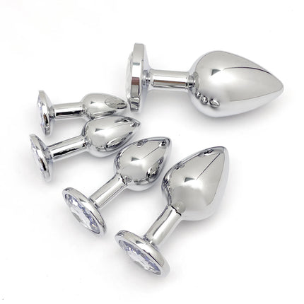 5 Size butt plug Metal anal plug Jewelry base beginner to expert G-point massage dildos adult women toys adult men toys