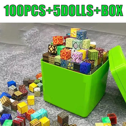 16cm Big Storage Box Magnetic Building Blocks Mine Magnet World Set Puzzle Toys For Kids Montessori Sensory Cubes Birthday Gifts