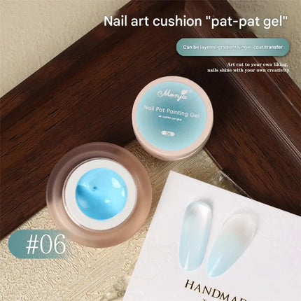 1Jar Cushion Patting Gel Polish Ombre Black White Peach Pat Pat Gel Nail Polish Drawing Liner French Nail Cushion Gradient Gel