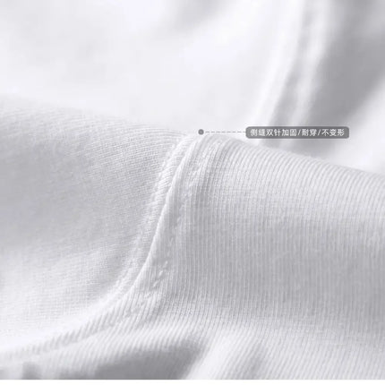 100% Cotton 450g M2 Heavy Cotton Short-sleeved T-shirt Summer Round Neck Loose Versatile Bottoming Shirt for Men and Women