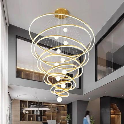 Modern home decor led lights pendant light lamps forstaircase Chandeliers for living room hanging light indoor lighting