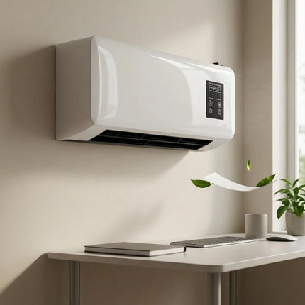 Wall Mounted Space Heater 1500 W Electric Wall Heater Home Heating Glossy Finish Plastic Housing
