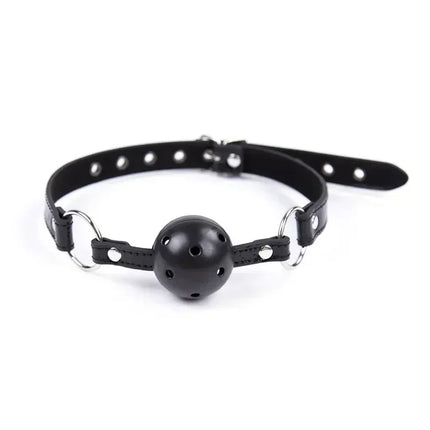 Ball for Men Women Slave Head Leather Bdsm Couples Flirt Erotic Costumes Adjustable Bondage Strap Harness Mouth Gag Fetish