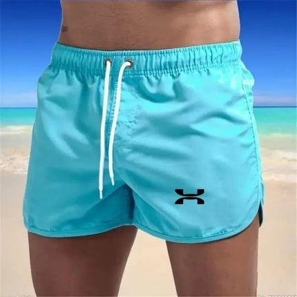 2026 new men's beach shorts, quick drying swim trunks, breathable design, with drawstring and pockets, suitable for beach surfin