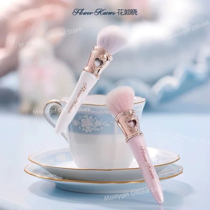 Flower Knows Bunny Garden Series Blush Brush - Flower Knows Wool Loose Powder Highlighter Cosmetic Tool for Makeup