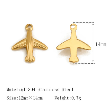 3Pcs Airplane/Body/Cowboy Boot/Ox Horn Charms Stainless Steel Waterproof Pendants DIY Earrings Necklace Jewelry Making Findings