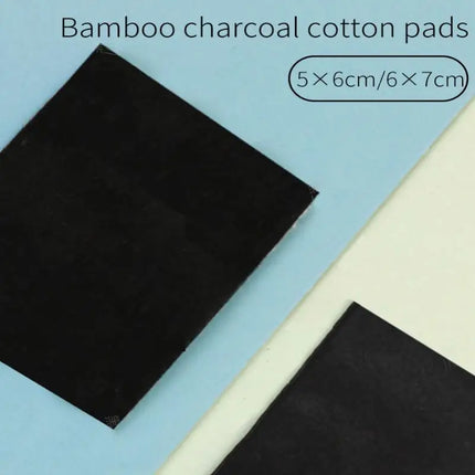 Bamboo Charcoal Wet Compress Cotton Pads 200PCS Disposable Black Makeup Remover Pads Facial Skin Wipe Cleaning Cotton Pads