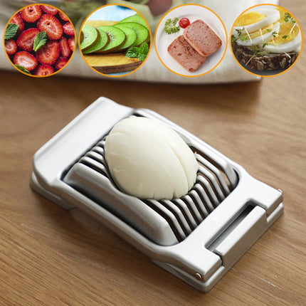 Egg Slicer Heavy Duty Aluminium Alloy Egg Slicer Cutter for Hard Boiled Eggs Multipurpose Egg Cutter Mini Manual Egg Slicer