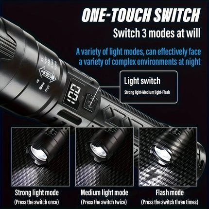 High Strong Power Led Flashlights Tactical Flash Light Torch Ultra Bright Lamp USB Charging Camping Fishing Defensa Zoom Lantern