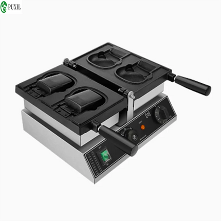 Ice Cream Cone Kitty Waffle Machine, Electric Kitty Cat Bread Waffle Machine, Open Mouse Waffle Maker Machine, 220V