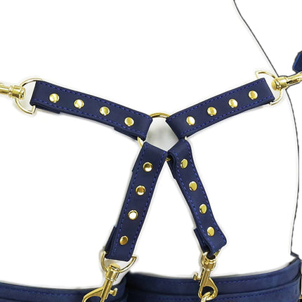 Thierry Four-end Metal Hook PU Leather Belt for Restraint Bondage Convenient Connection Lock Adult Sex Toys Sex Game Accessory