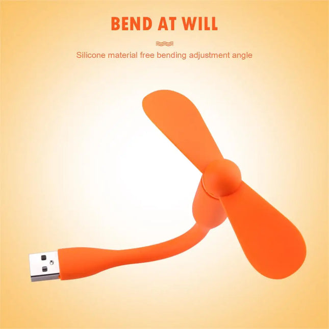USB Small Fan Flexible Bendable Mini Fan For Power Bank Laptop PC Charger Portable Hand Cooling Fans For Computer Summer Gadgets