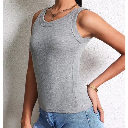1/3 Piece Four Seasons Thin Solid Color Camisole for Young Women Plus Size Comfortable and Sexy T-shirt Shirt Casual