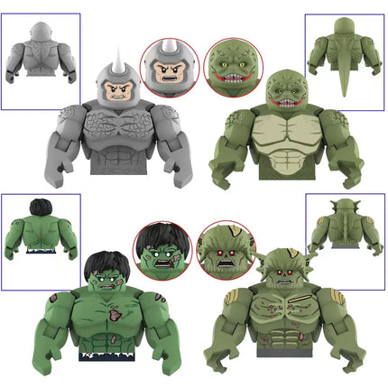 Movable Model Bricks Beast Lizard Rhino Assemble Colossus Assembly Action Figures Puzzle Toy Building Blocks Ornament Model Doll