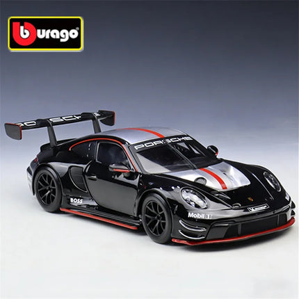 Bburago 1:24 Porsche 911 GT3 R Alloy Sports Car Model Diecast Metal Track Racing Car Vehicle Model High Simulation Kids Toy Gift