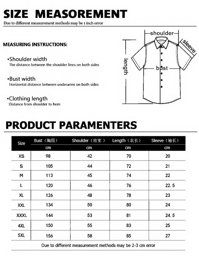 New Men's Retro Fashion Casual Sleeve Button White Dot Printed Shirt Suitable for Summer Vacation Streets