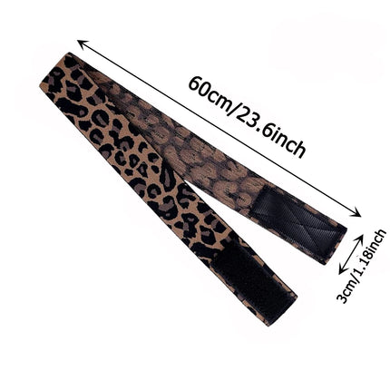 Fashion Hair Elastic Band For Wigs Adjustable Edge Scarf Elastic Headband With MagicTape for Women Lace Wigs