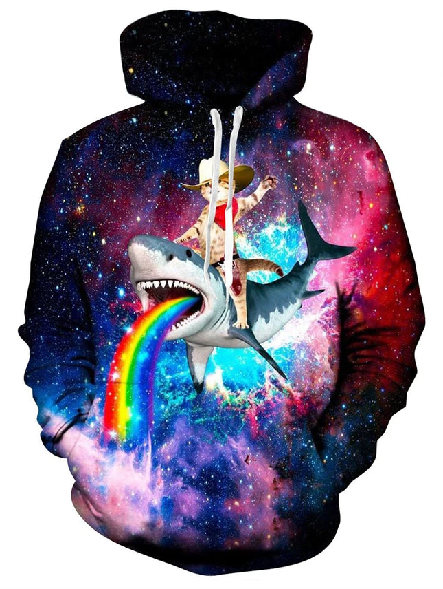 Men's Hoodies Animal Cat Print 3D Pattern Hooded Autumn Pullover Sweatshirt With Pocket Hoodie Streetwear Loose Comfortable