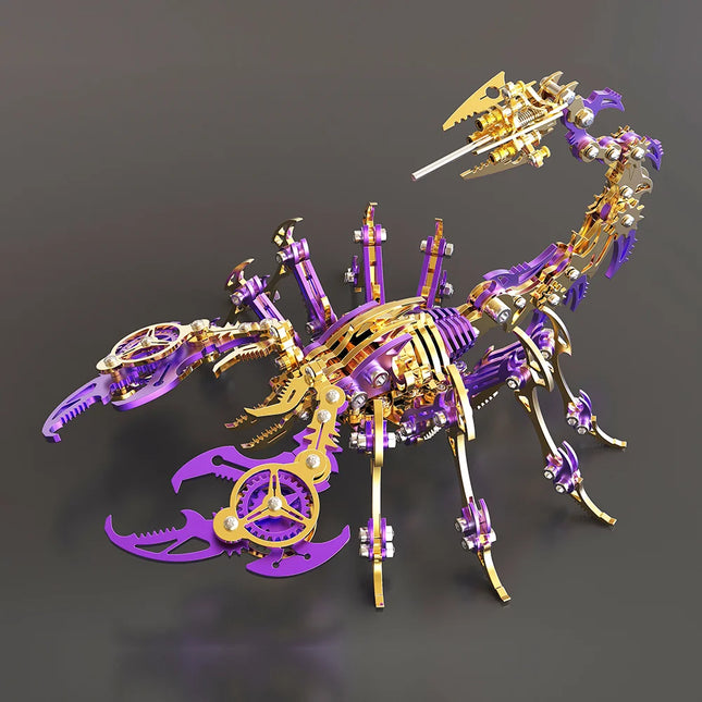 3D Metal Puzzle for Adults, Mechanical Scorpion Insect Model Kit, DIY Metal Building Puzzle Set, Assembly Toy Gift for Men Boys