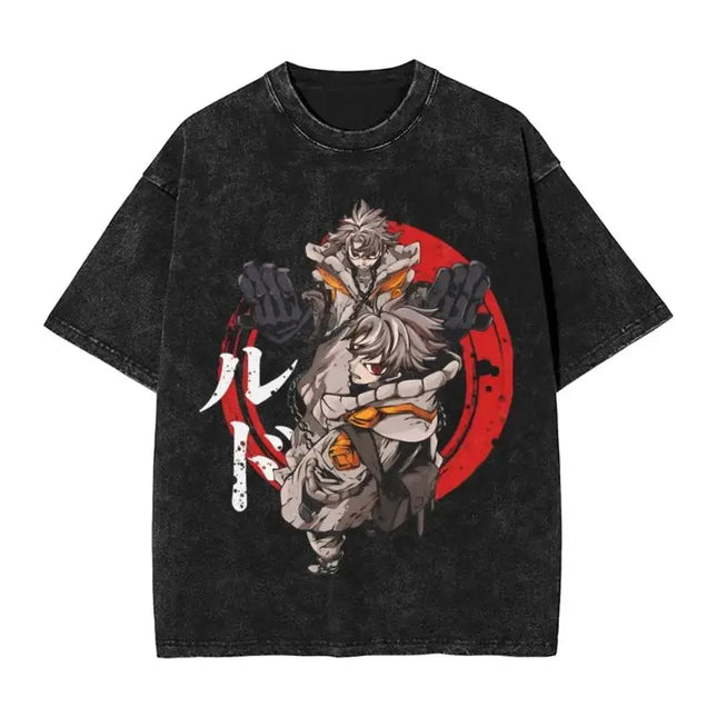 Harajuku Vintage T Shirts Hot Sale Gachiakuta Washed T-Shirt Anime Y2K Fun Casual T-Shirt O-Neck Fashion T-Shirt Loose Oversized