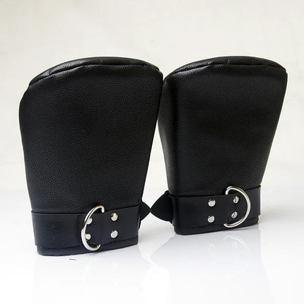 Puppy Bdsm Mittens Mitt,Leather Gloves Dog Paw Palm, Padded Handcuffs Bondage,Sex Toys For Couples