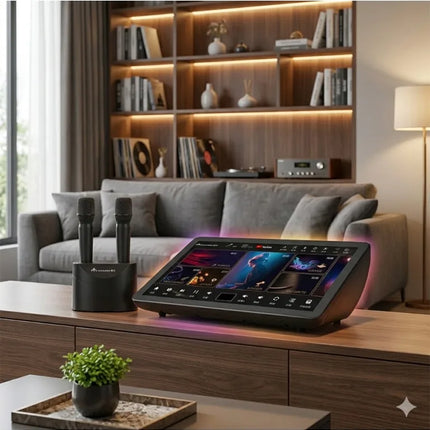 InAndOn K90MAX karaoke machine 15.6 inches Touchscreen 2 microphones 650000 songs high quality bluetooth portable