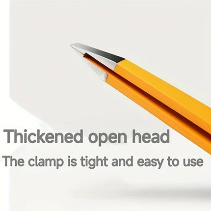High-Quality Stainless Steel Eyebrow Tweezers Hair Removal Tweezers Specialized for Beard Removal, Slant Tip Eyebrow Clip