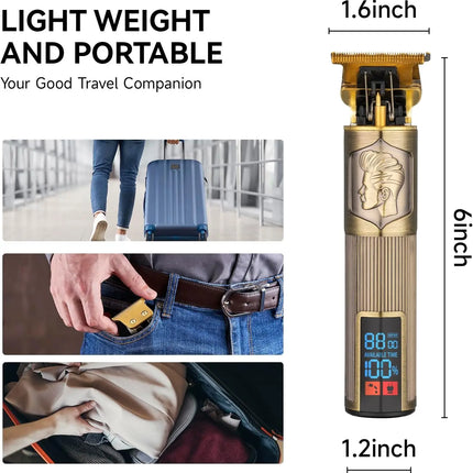 Vintage Hair Clipper Electric Hair Trimmer USB Charging Hair Cutting Machine Portable Shaver Professional Barber Men's Gifs