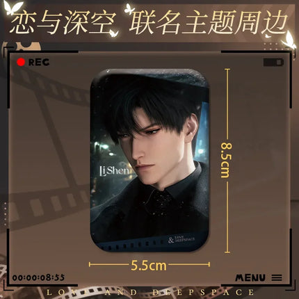 Anime Love and Deepspace Sylus Caleb Rafayel Zayne Xavier Transparent Keychain Cosplay Cartoon Laser Ticket Pendant Badge Hang