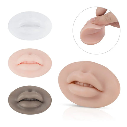 5D Dimensional Lip Practice Skin Microblading Permanent Makeup Soft Film Silicone PMU Lip Mold Beginner Tattoo Supplies Tool